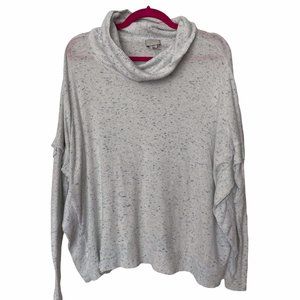 Postmark Anthropologie Women's Gray Smock Neck Long Sleeve Sweater Size Small